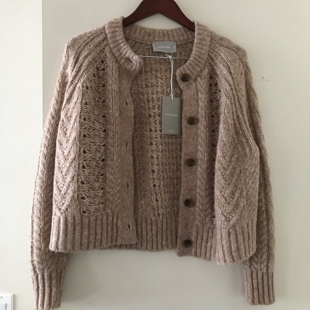 NWT Everlane Cloud Cable Cardigan